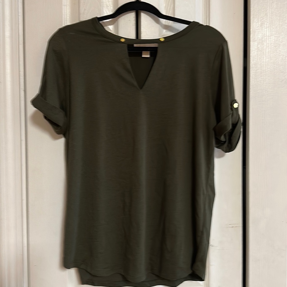 Michael Kors, green shirt, size large